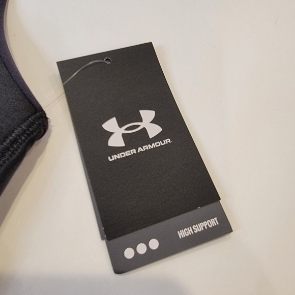 Under Armour Infinity High Zip Bra - Black/White Size XS High Support NEW! - Picture 16 of 17